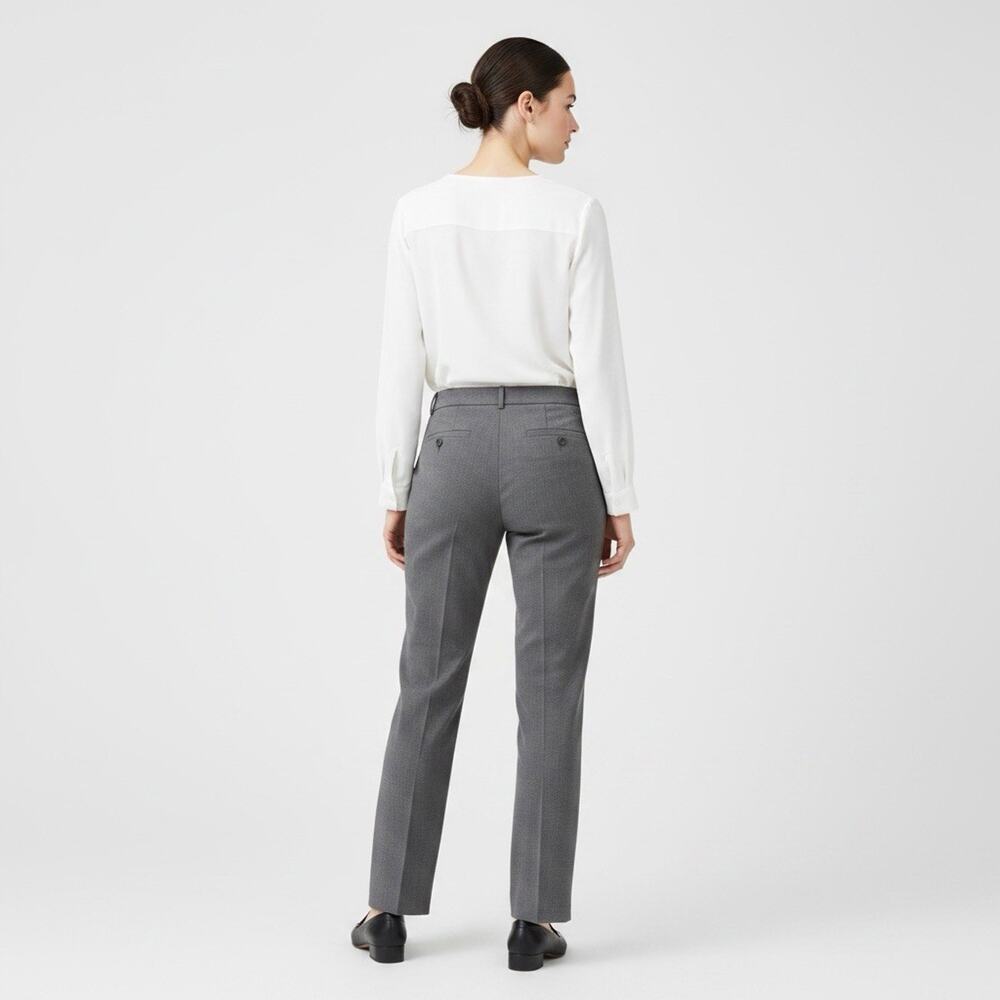 Worthington Curvy Fit Trouser Dress Pants Women 12 Light Gray Career Stretch GUC - Picture 2 of 14